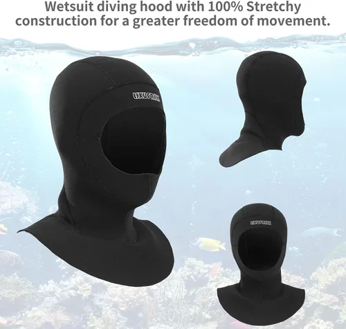 Miniatura 7 de Traje de neopreno con capucha de buceo para hombres y mujeres, buceo, esnórquel, kayak, natación, vela, piragüismo, surf, deportes acuáticos