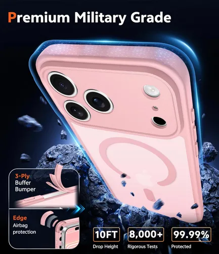 Miniatura 559 de FNTCASE Funda para iPhone 13 Pro-Max: Fundas magnéticas transparentes compatibles con Magsafe Slim anti amarillamiento protección contra caídas