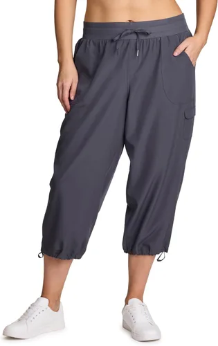 RBX Active - Pantalón capri para mujer, talla grande, ligero, tejido, con cordón, estilo cargo