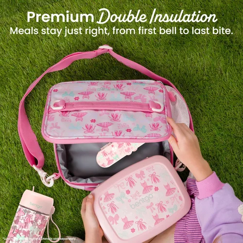 Miniatura 4 de Bentgo Kids Prints Lunch Bag - Double-Insulated, Reusable, for Kids 3+, Adjustable Strap; Holds Lunch Box/Water Bottle/Snacks; Easy-Clean