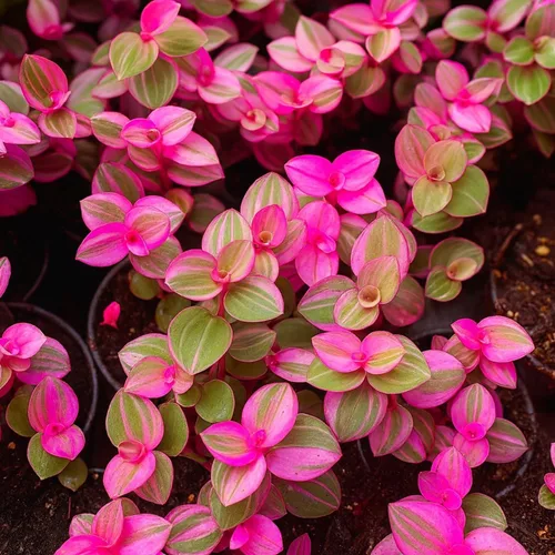 4 Esquejes de judío errante de Pink Lady para cultivar - Judío errante fácil de cultivar - Callisia repens