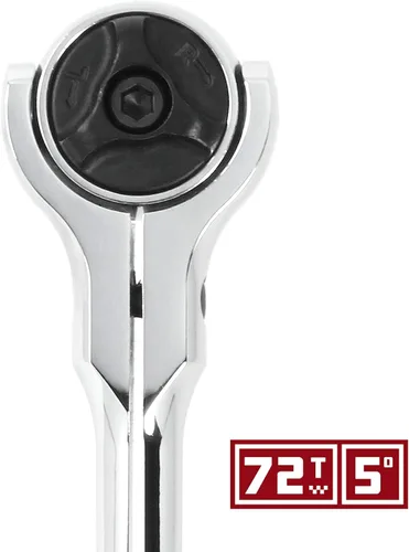 Miniatura 3 de Powerbuilt Trinquete de cabeza giratoria, herramientas manuales de accionamiento de 3/8 pulgadas, giratorio, oscilación de 72 dientes y 5 grados