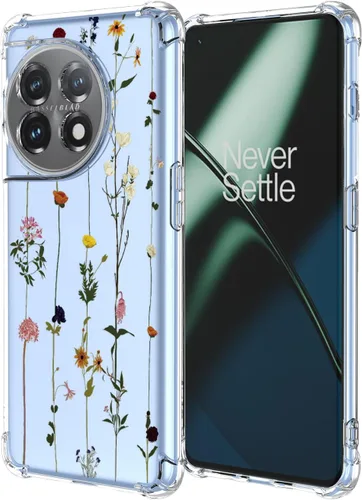Miniatura 70 de Funda para OnePlus Nord CE 2 Lite 5G Clear Flower Phone Case Soft TPU a prueba de golpes, antiarañazos, funda protectora para 1+Nord CE2 Lite 5G