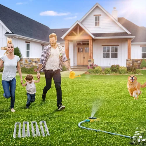 Miniatura 7 de Paquete de 30 Grapas para Césped, Grapas Premium para Paisajismo de Jardín, Estacas Galvanizadas de Calibre Resistente, Estacas de Carpa