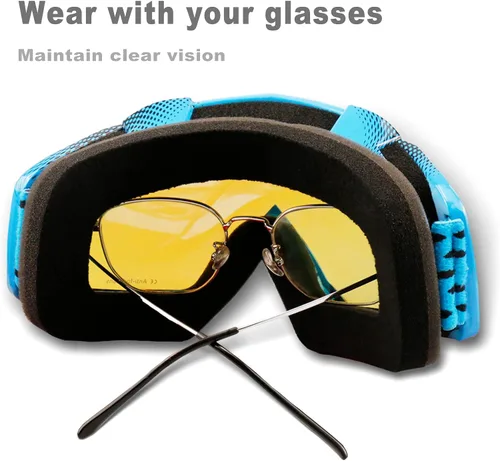 Miniatura 5 de Gafas de motocross para adultos, motocross, motocross, 4 ruedas, MX ATV todoterreno, lentes antiniebla para hombres y mujeres