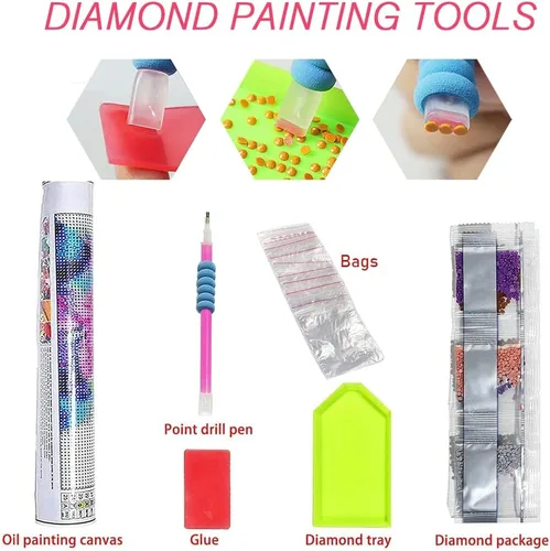 Miniatura 5 de WUSARPLY Kits de Pinturas de Diamantes para Adultos, Kits de Arte de Diamantes de Halloween Hocus Pocus Taladro Completo Puntos de Diamante Pintar