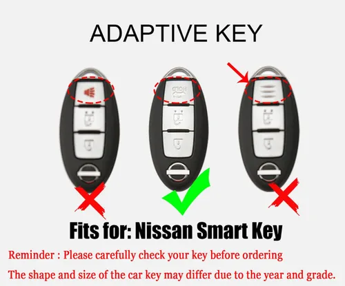 Funda para llavero para Nissan Qashqai Juke X-Trail Micra Murano J10J11 X-Trail T31 T32 Maxima Altima Sentra Infiniti G35 QX56 FX35 Q50 G37 con Negro