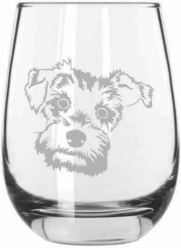 Miniatura 577 de Sakhalin Husky Dog - Copa de vino grabada personalizada de 15.25 onzas sin tallo