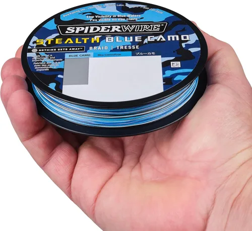 Miniatura 7 de Spiderwire Stealth Braid 3000 Yardas Camuflado azul