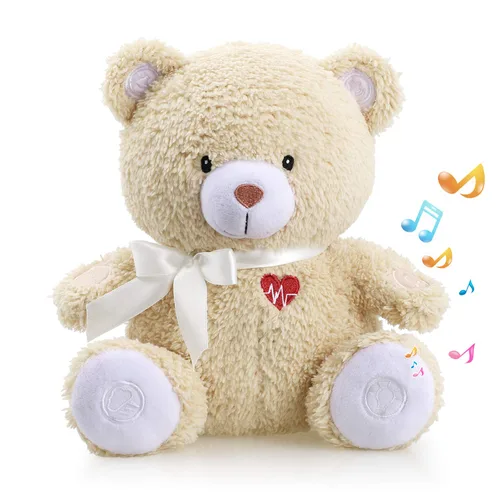 Miniatura 11 de BEREST Chupete musical para dormir para bebés recién nacidos, máquina de ruido blanco con latido del corazón de la madre, ayuda para dormir