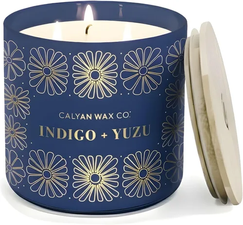 Miniatura 11 de Calyan Wax Co. Vela perfumada de cedro y tabaco de 3 mechas - 43 horas de combustión - Velas de soja de 3 mechas de lujo - Velas de cera de soja