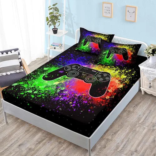 Miniatura 38 de HOSIMA Juego de ropa de cama, sábanas de microfibra de bolsillo profundo tamaño Queen de 61"×81" con 2 fundas de almohada, ropa de cama