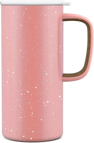 Miniatura 12 de Ello Campy - Taza de viaje de acero inoxidable de 18 onzas con asa y tapa a prueba de fugas Taza de café con aislamiento al vacío para bebidas