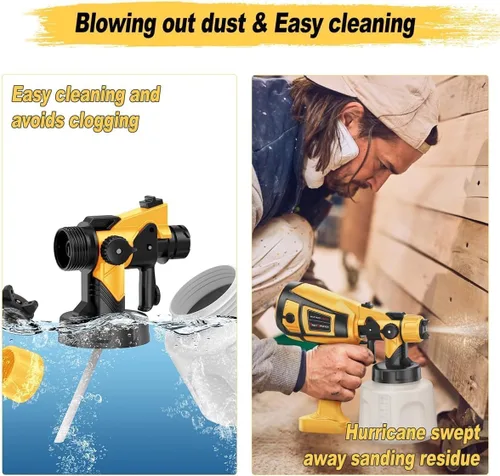 Miniatura 4 de Herramienta pulverizadora de pintura 1000 W de alta potencia eléctrica pistola de pintura en aerosol fácil de limpiar para muebles gabinetes casa