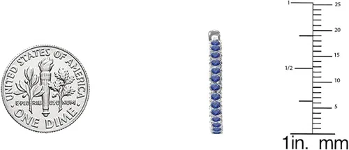 Miniatura 4 de 0.50quilates (quilates) 14K oro blanco señorías arete de aro 12ct