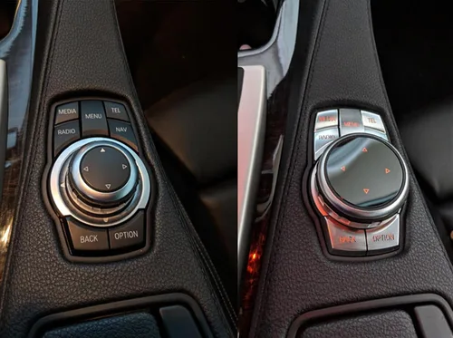 Miniatura 4 de Cubierta de botón de interruptor de perilla multimedia más grande compatible con BMW
