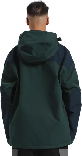 Miniatura 17 de GSOU SNOW Chaqueta de esquí para hombre, abrigo de nieve para snowboard, cálido, invierno, impermeable, con capucha