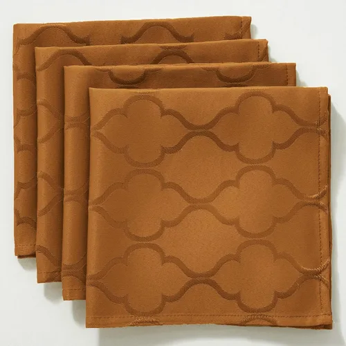 Miniatura 26 de SASTYBALE Servilletas de tela jacquard de 20 x 20 pulgadas, patrón de flores, 4 piezas, sólidas, lavables, cómodas para restaurantes, cenas
