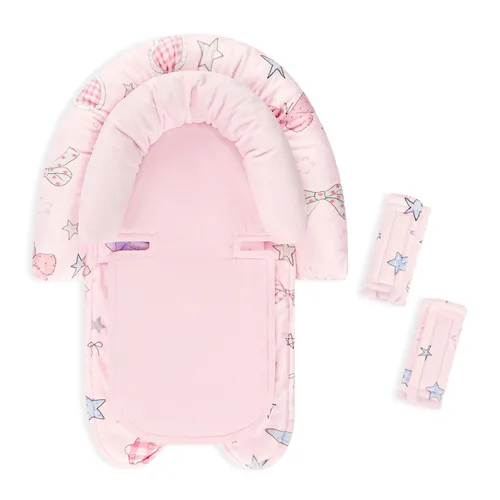 Miniatura 17 de GFU Apoyo para la cabeza del asiento de coche para recién nacido, 2 en 1 Apoyo para la cabeza y el cuerpo del asiento de coche para bebé