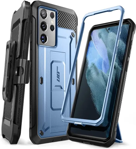 Miniatura 10 de SUPCASE Funda para Samsung Galaxy S21 Ultra con soporte (Unicorn Beetle Pro), [marco frontal integrado y clip para cinturón]