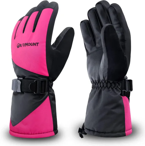 RIVMOUNT - Guantes de invierno para hombre o mujer, guantes impermeables compatibles con pantallas táctiles, cálidos, para esquiar, protegen del