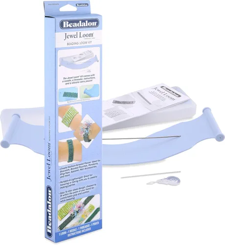 Beadalon kit para telar de abalorio: telar, agujas, enhebrador, estuche