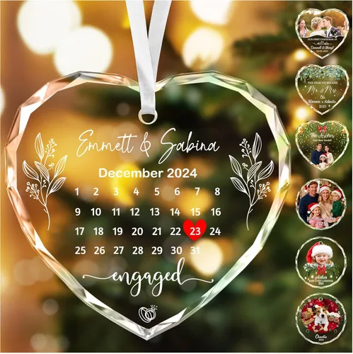 Miniatura 13 de Adornos de Navidad Personalizados Personalizados con Foto y Texto para Decoraciones de Árbol de Navidad, Regalos