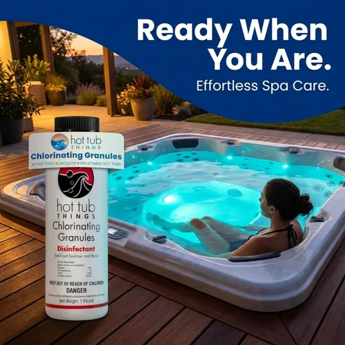Miniatura 9 de Hot Tub Things Gránulos de cloro para bañera de hidromasaje y spa, concentrado de cloración de disolución rápida, desinfectante y oxidante