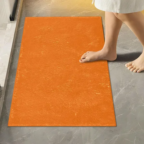 Miniatura 60 de Alfombra de baño amarilla, suave, absorbente, lavable a máquina, juego de alfombras de baño antideslizantes para puerta de baño, dormitorio