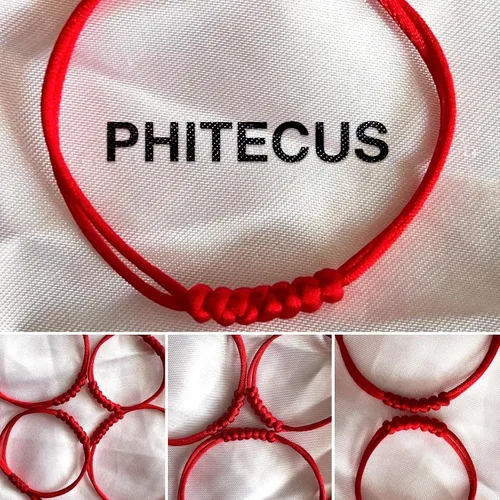 Miniatura 2 de PHITECUS Pulsera de protección roja para recién nacidoniñabebéniña y niñomamá y yofamilia y yo. Amuleto para niños. Cuerda para la buena suerte