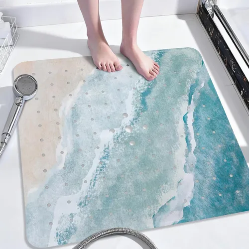 Miniatura 19 de Tapete de baño de sirena antideslizante, bonito tapete de baño de goma para bañera, tapete de baño para niños y niñas pequeñas, tapete de ducha