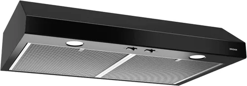 Broan-NuTone BCSD136BL Glacier - Campana extractora de cocina con luz, extractor para debajo del gabinete, Negro, 36 pulgadas