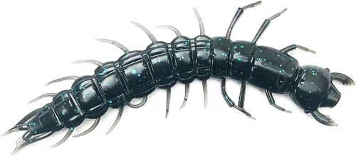 Hellgrammite - Señuelo de pesca de plástico suave, cebo súper realista para lubina y trucha, 3.7 pulgadas, paquete de 8