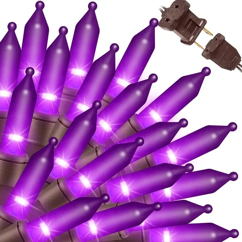 Miniatura 25 de LAMPHOME Cadena de luces navideñas, juego de 100 mini luces incandescentes para uso en interiores y exteriores (Amarillo)