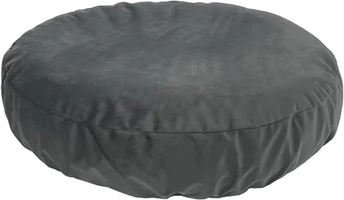Miniatura 9 de Funda ajustada para cama circular para perros, reemplazo impermeable y lavable, funda de almohada de plástico para cama de dona de pelo sintético