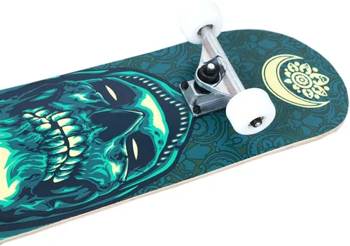 Miniatura 4 de ANNEE Patineta profesional completa de 31 x 8 pulgadas, 7 capas de madera de arce canadiense de doble patada, patinetas cóncavas de trucos