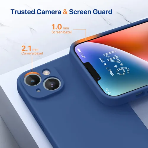 Miniatura 5 de Miracase - Funda diseñada para iPhone 14 con protector de pantalla, [protección de cámara mejorada], funda de silicona líquida a prueba de golpes