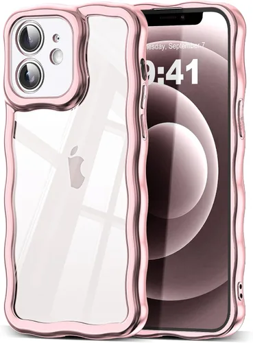Miniatura 90 de SKYLMW Compatible con iPhone 6s Plus/6 Plus Case de 5.5", Linda Kawaii Marco Ondulado Rizado Forma de Marco Funda de Silicona Suave Resistente a