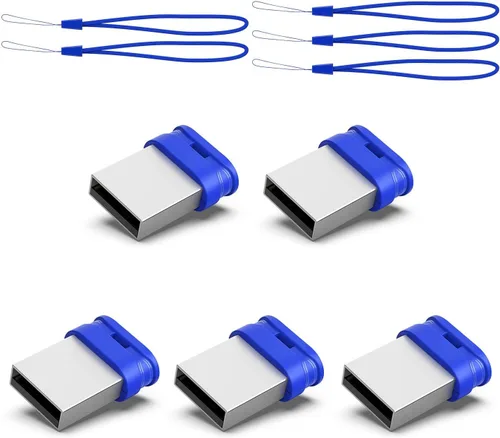 Miniatura 12 de K&ZZ 10 unidades de unidad flash mini de 16 GB 16 GB unidades flash USB pequeñas con cordón 16G unidad flash USB de bajo perfil unidad flash giga