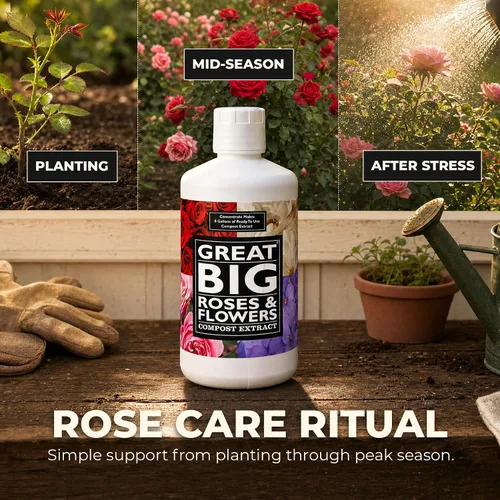 Miniatura 7 de Great Big Roses - Potenciador de fertilizante de suelo y rosas para cultivar las mejores rosas y flores; extracto de abono alimentario de rosas