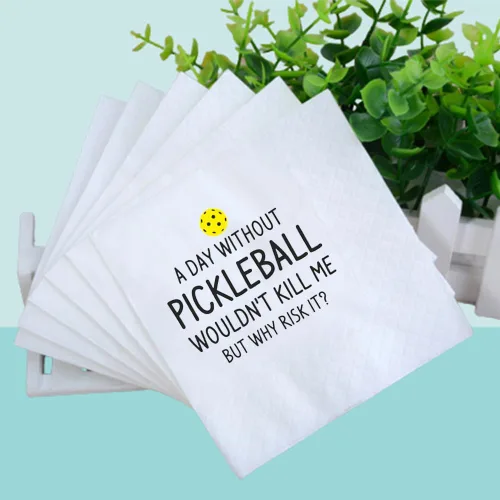 Miniatura 8 de Divertidas servilletas de cóctel con cita de pickleball, 50 unidades al día sin pickleball Wouldn't Kill Me But Why Risk It Servilletas desechables