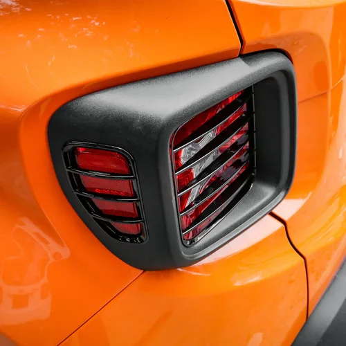 Miniatura 6 de Cubiertas de lámpara de luz trasera de ABS, protector de luz trasera para Jeep Renegade 2016-2021, Negro