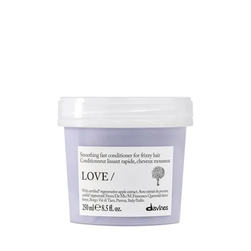 Davines LOVE/Smoothing Conditioner, Rich Anti-Frizz Formula for Frizzy, Coarse or Unruly Hair - Hydrates & Straightens for a Sleek, Shiny Look