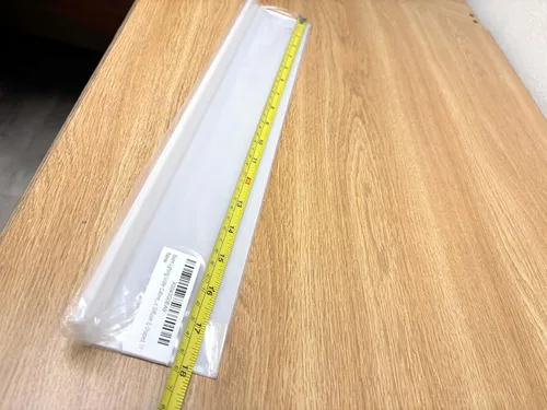 Miniatura 8 de Beam Lighting - Repuesto de cubierta de luz para debajo del gabinete, difusor acrílico acanalado blanco (forma de L, 18 pulgadas)