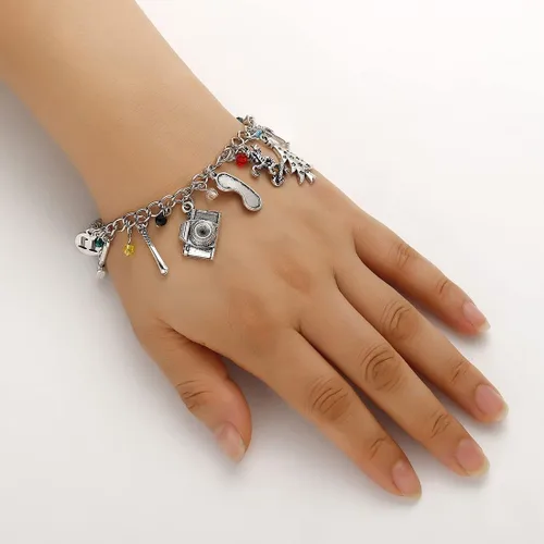 Miniatura 2 de Dr's gift Strange Things Bracelet Necklace Pack Strange Things Merchandise for Teen Girls Kids Christmas Birthday Gift Stranger Eleven ST Fans 2 PCS