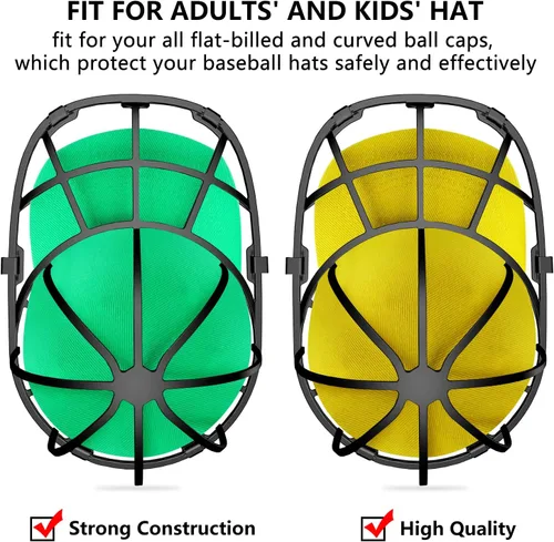 Miniatura 5 de Coopache Paquete de 4 arandelas de gorras para gorra de béisbol para lavadora, marco de lavado de bolas, protector de limpiador de sombreros