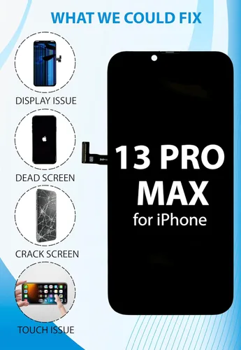 Miniatura 6 de Ayake Reemplazo de pantalla para iPhone 13 Pro Max, pantalla LCD FHD de 6.7 pulgadas y pantalla digitalizadora táctil, tono real programable, restos
