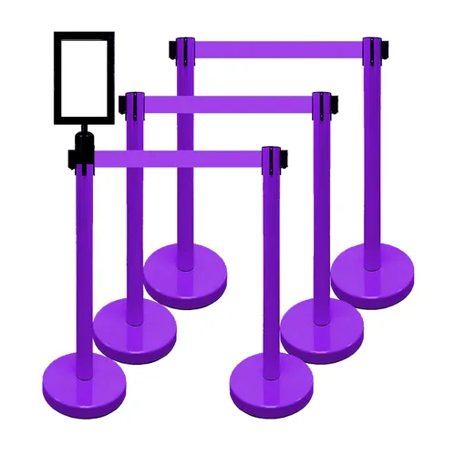 Miniatura 27 de VIP Crowd Control - Juego de barreras de seguridad con cinturones retráctiles, 91 cm de altura, cinturón de 198 cm y soporte de pared Cinturón