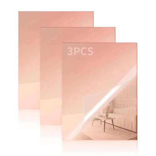 Miniatura 12 de Paquete de 4 hojas acrílicas espejadas plateadas de 8 x 12 pulgadas, hojas acrílicas de espejo de 1/8 pulgadas de grosor para manualidades de corte