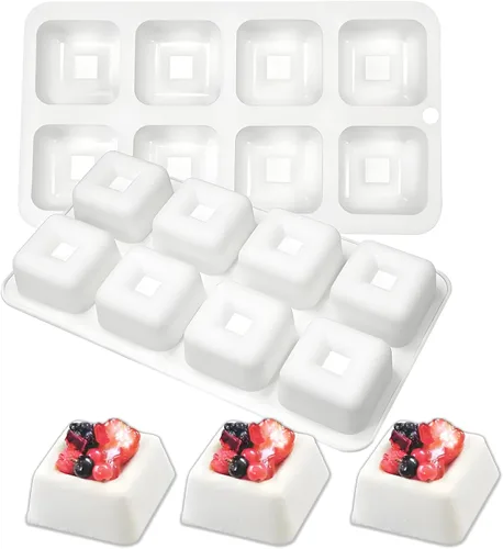 Miniatura 17 de Moldes grandes de silicona para chocolate, 6 cavidades redondas, moldes de vidrio para chupitos de hielo, galletas, dulces, postres, pudín y postre